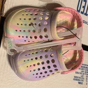Kids Tie-Dye Clog Sandals - Pastel Pink Multi new size 10/11